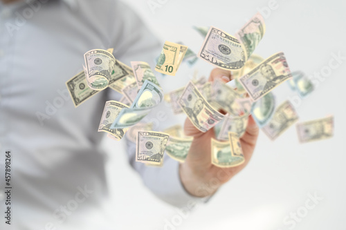 Falling euros on banknotes ...