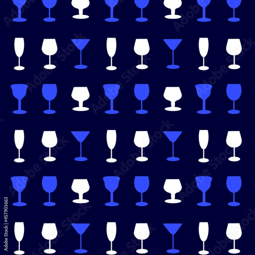 Glass shape seamless pattern