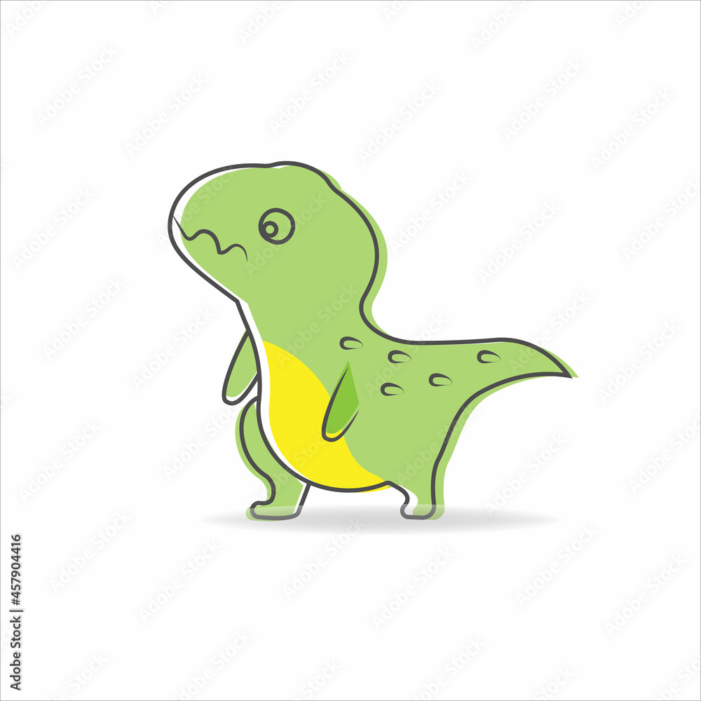 Cute dinosaur boy, vector illustration