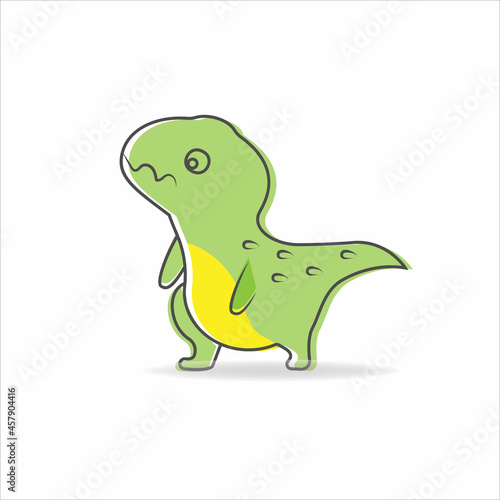 Obraz na płótnie Cute dinosaur boy, vector illustration w salonie