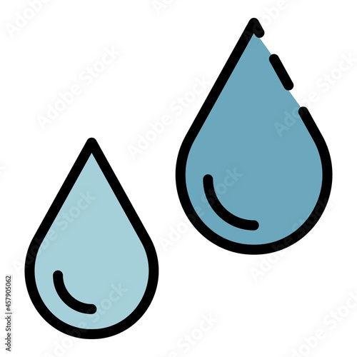 Humidity control icon. Outline humidity control vector icon color flat isolated
