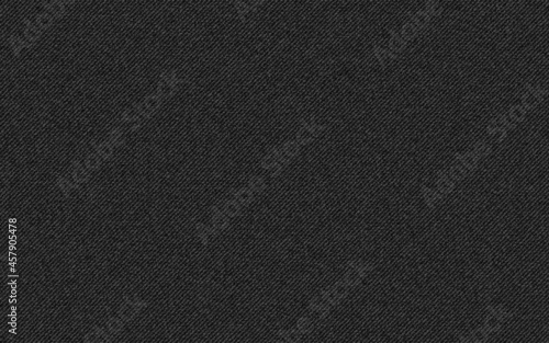 Black denim texture background. Realistic jeans fabric pattern.	