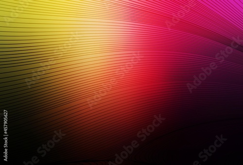 Dark Pink  Yellow vector background with wry lines.
