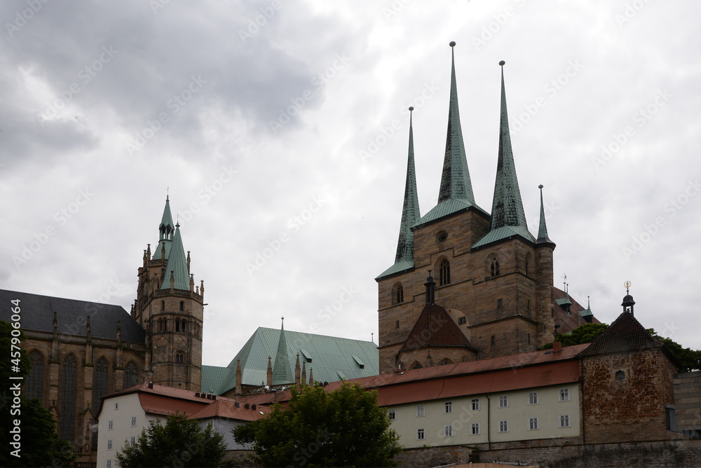 Fototapeta premium Dom und Severikirche in Erfurt