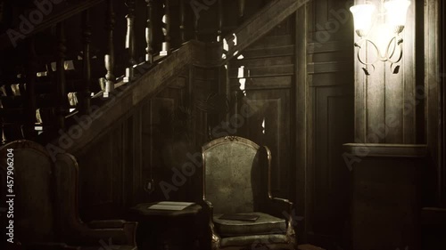 dark old abandoned classic interior