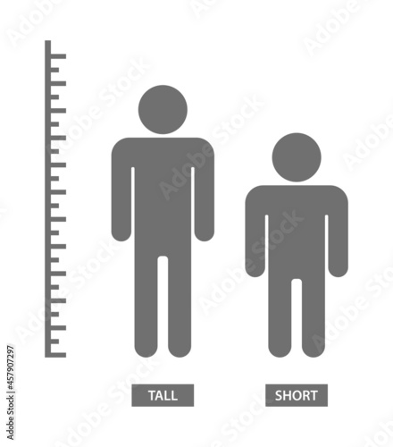 tall and short person icon