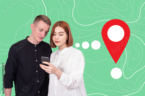 Electronic map. Location de...