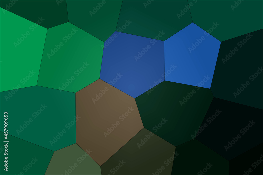 Green, blue and brown stained glass close up pattern Green, blue and brown stained glass close up pattern
