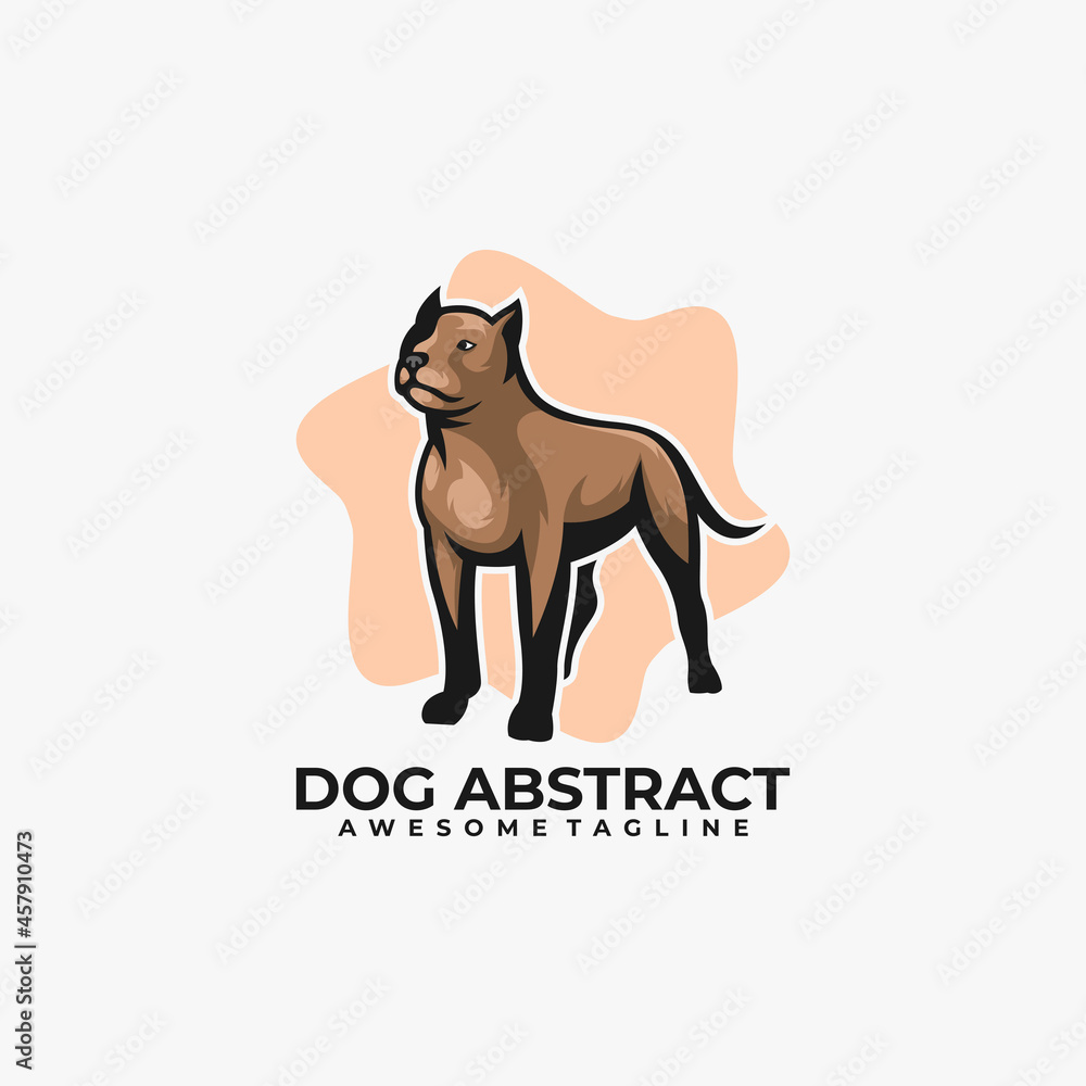 Dog cartoon logo design vector Dog cartoon logo design vector