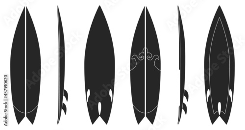 Surfboard vector realistic set icon.Vector illustration surfboard for wave.Isolated icon hawaii of surf board.