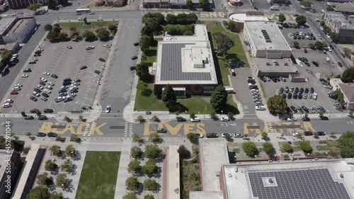 Richmond, California, USA - July 22, 2021: Aerial view of a 