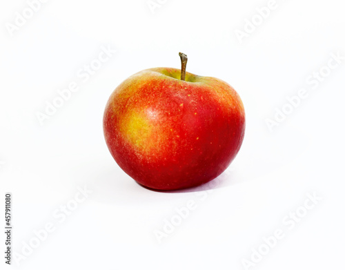 Red, yellow apple isolated on white