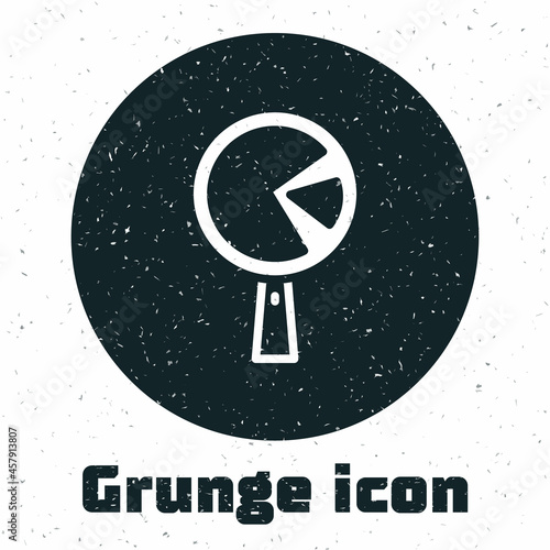 Grunge Omelette in frying pan icon isolated on white background. Omelet in a skillet. Monochrome vintage drawing. Vector