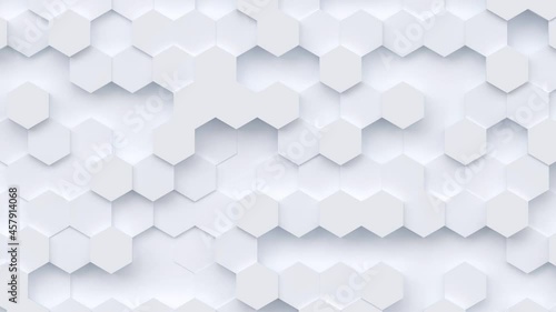 Geometric modern animated seamless looping abstract background. 3d render design element, creative motion graphics, moving geometrical pattern