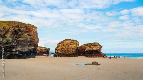 Formaciones rocosas en la playa de Las Catedrales de Galicia