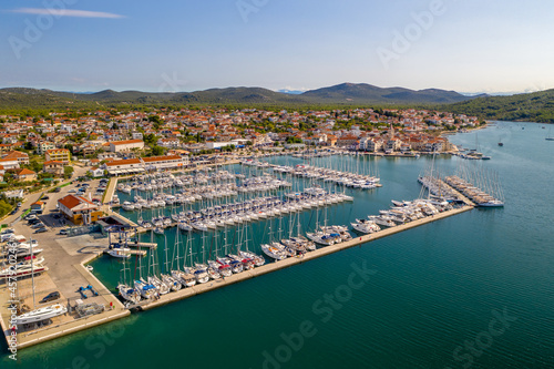 Croatia - Pirovac - landscape with the marina from drone view © SAndor