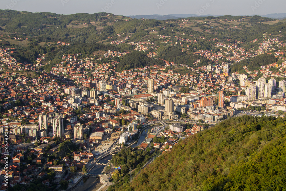 View of the city of Uzice.