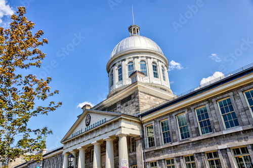 The iconic dome and structure of the Bonsecours Market in Montreal photo