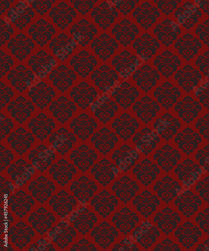 Black lace on dark red background