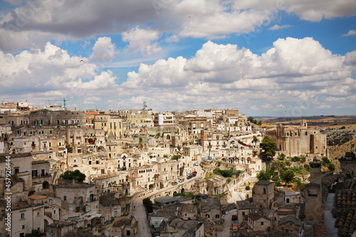 Matera, Italy - july 2016: Houses of Matera also called City of stones the European Capital of Culture 2019