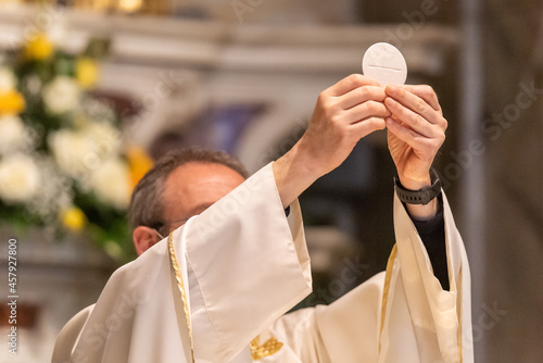 The Holy Bread in the rite of Eucharist photo