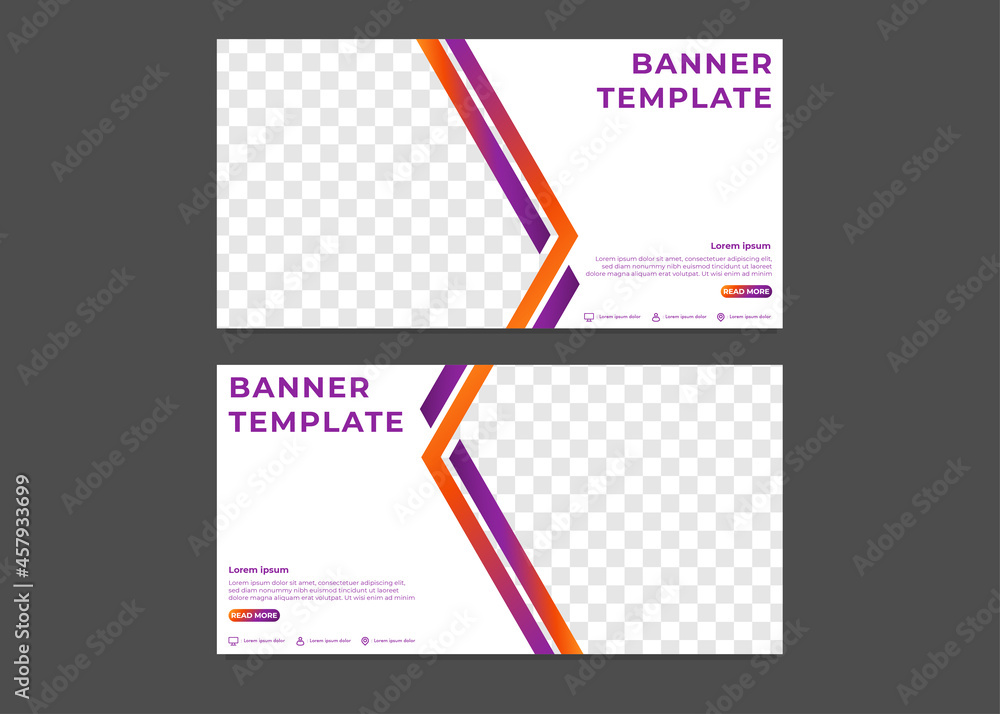 Fototapeta premium modern hexagonal gradient business banner template