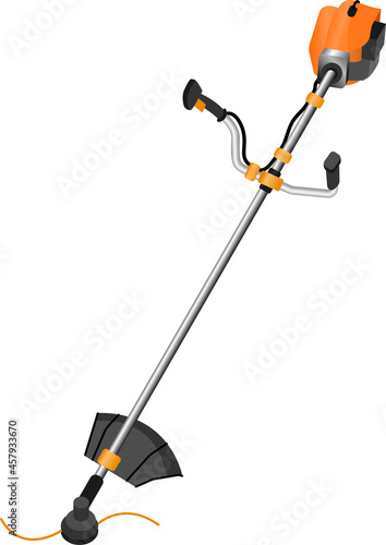 Brushcutter, vector concept, isolated on a white background