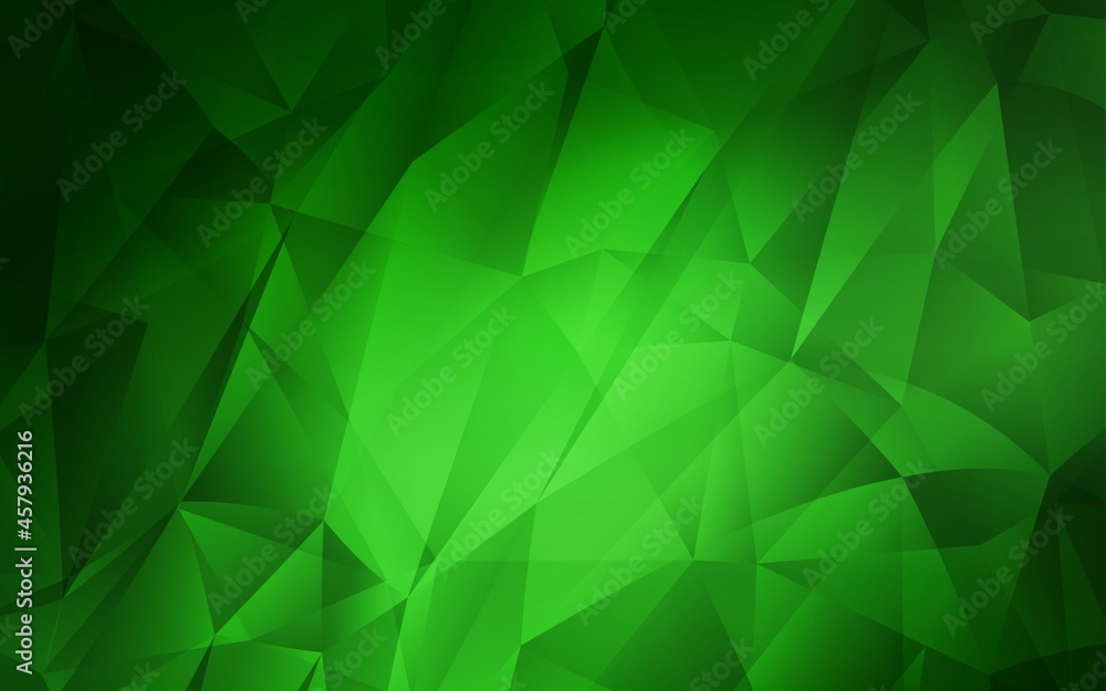 Light Green vector abstract polygonal template.