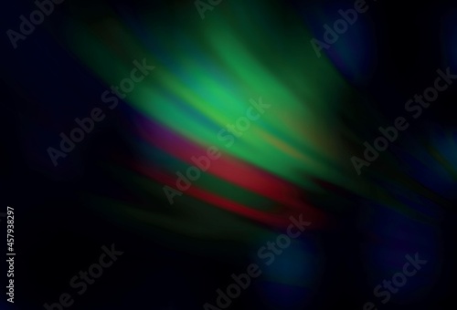 Dark Blue, Green vector blurred shine abstract background.
