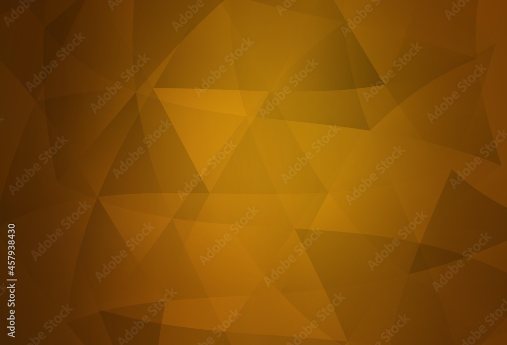 Fototapeta premium Dark Orange vector polygonal template.