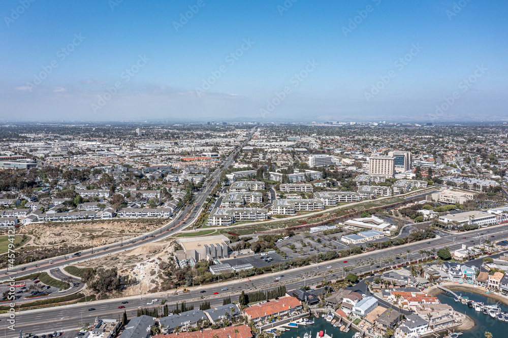 Aerial View of a Coastal Community Pacific Coast Highway in Newport Beach, California Aerial View of a Coastal Community Pacific Coast Highway in Newport Beach, California