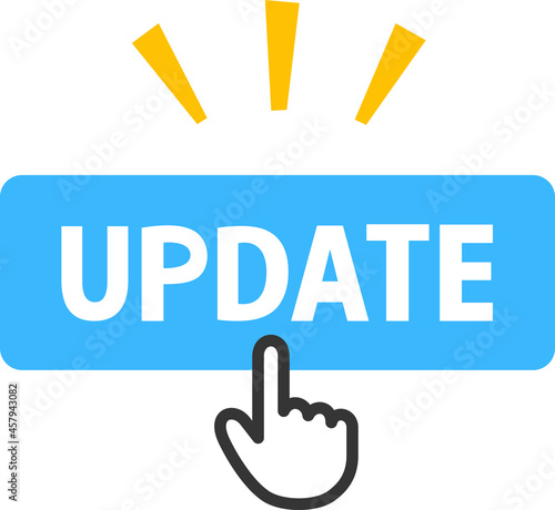 アップデートボタンをクリックするカーソル