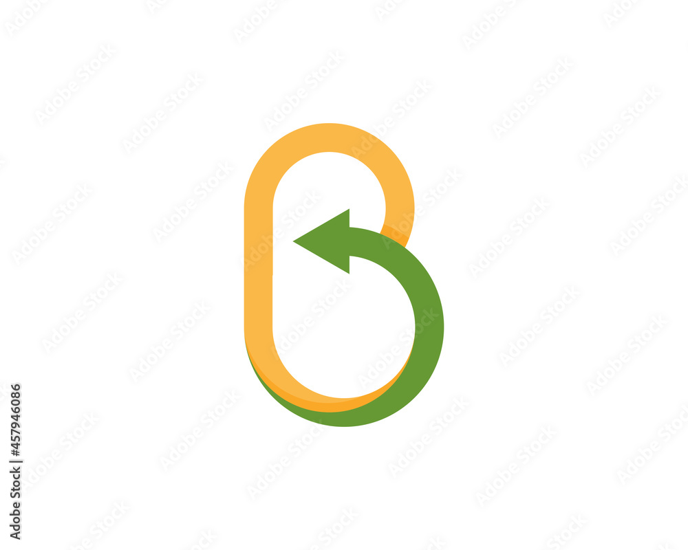B Letter with arrow up logo B Letter with arrow up logo