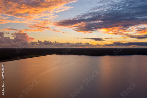 sunset over an alabama lake 