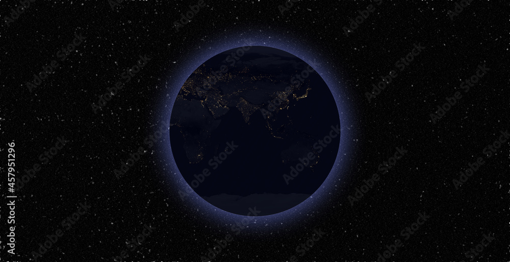 Planet earth from space. Planet earth with the weather. Planet earth with night view. Global space exploration space travel concept. Digitally generated image.