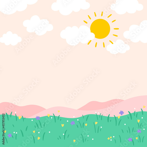vector cute landscape background