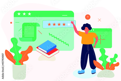 virtual education High-quality fully editable vectors Illustration.