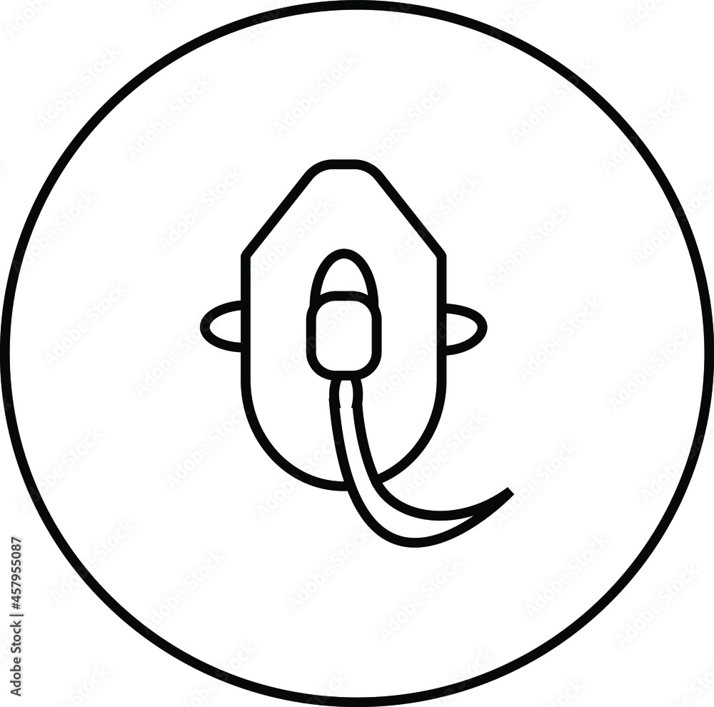 oxygen mask icon, vector in illustration oxygen mask icon, vector in illustration