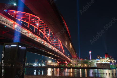 夜の神戸大橋