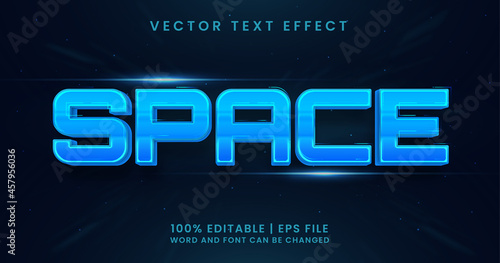 Space text, editable text effect style template