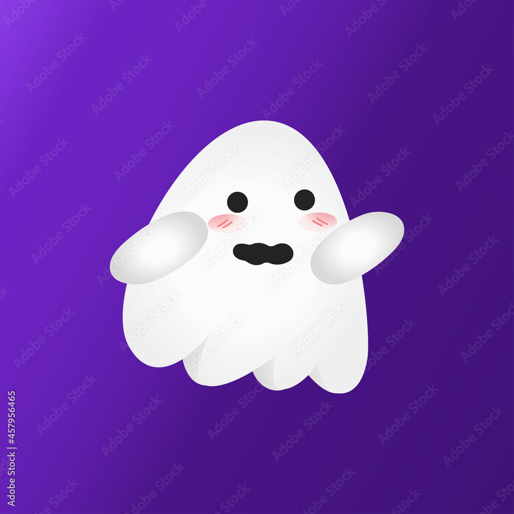 Cute ghost in halloween party Cute ghost in halloween party