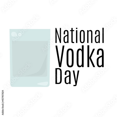 National Vodka Day,idea for poster, banner or postcard, shot of alcoholic drink