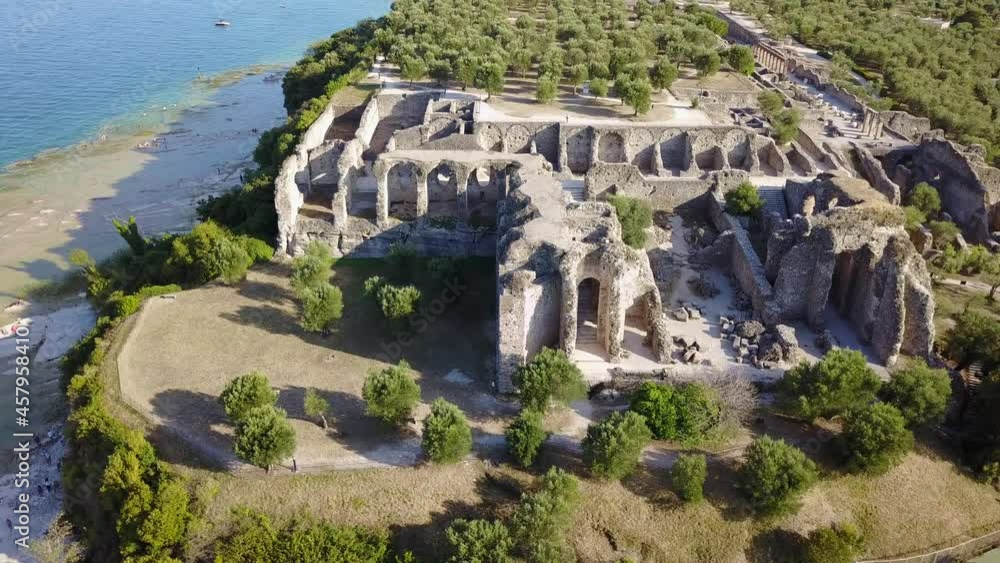 Cinematic 4K aerial drone video of the Archaeological site of Grotte di ...
