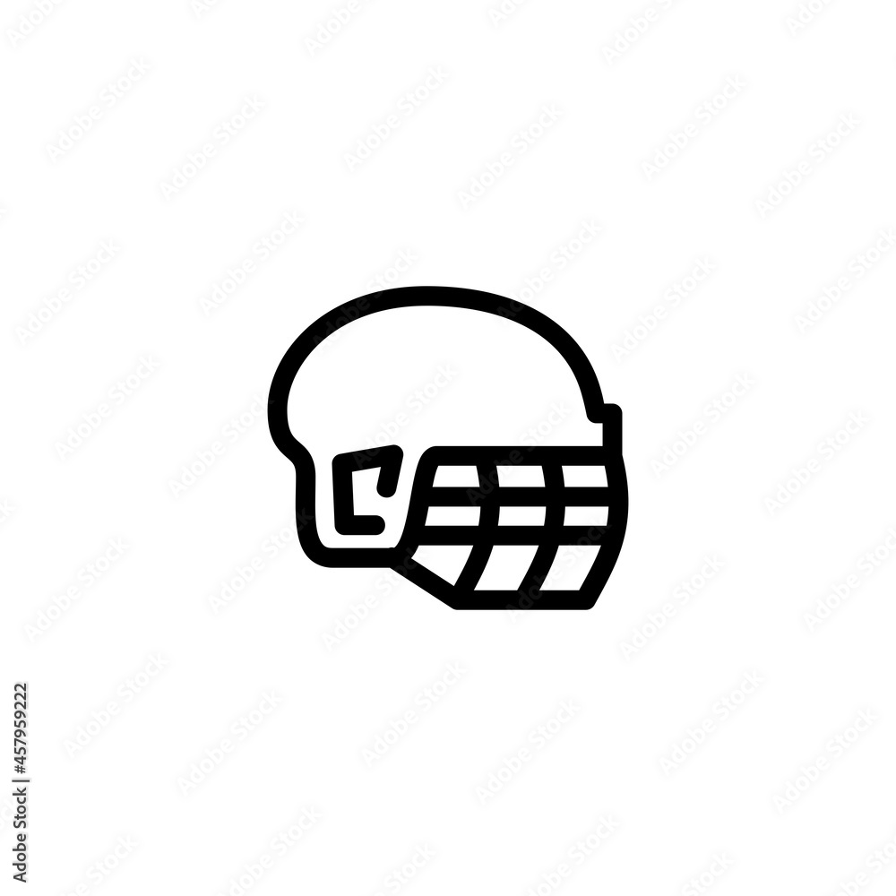 Hockey Helmet Sport Monoline Symbol Icon Logo for Graphic Design, UI UX, Game, Android Software, and Website. Hockey Helmet Sport Monoline Symbol Icon Logo for Graphic Design, UI UX, Game, Android Software, and Website.