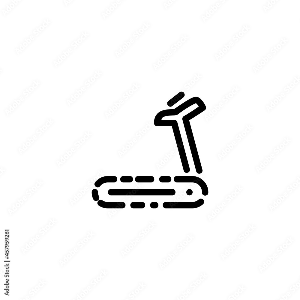 Treadmill Sport Monoline Symbol Icon Logo for Graphic Design, UI UX, Game, Android Software, and Website. Treadmill Sport Monoline Symbol Icon Logo for Graphic Design, UI UX, Game, Android Software, and Website.