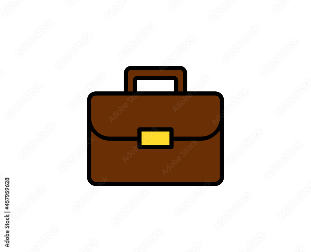 Briefcase line icon. Vector symbol in trendy flat style on white background. Office sing for design. Briefcase line icon. Vector symbol in trendy flat style on white background. Office sing for design.