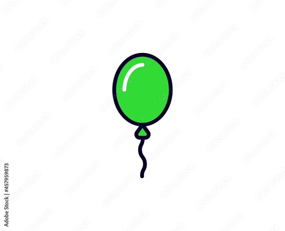 Balloon flat icon. Single high quality outline symbol for web design or mobile app. Holidays thin line signs for design logo, visit card, etc. Outline pictogram EPS10 Balloon flat icon. Single high quality outline symbol for web design or mobile app. Holidays thin line signs for design logo, visit card, etc. Outline pictogram EPS10