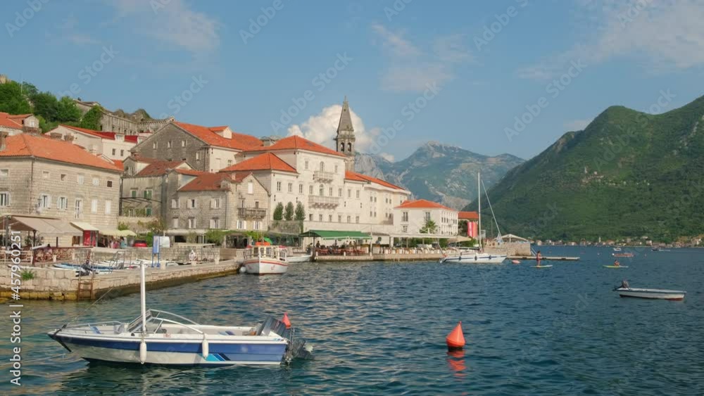 Picturesque Perast Village in Kotor Bay, Montenegro