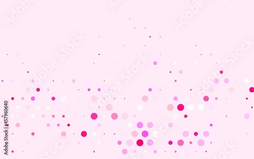 Light Pink, Red vector Glitter abstract illustration with blurred drops of rain.