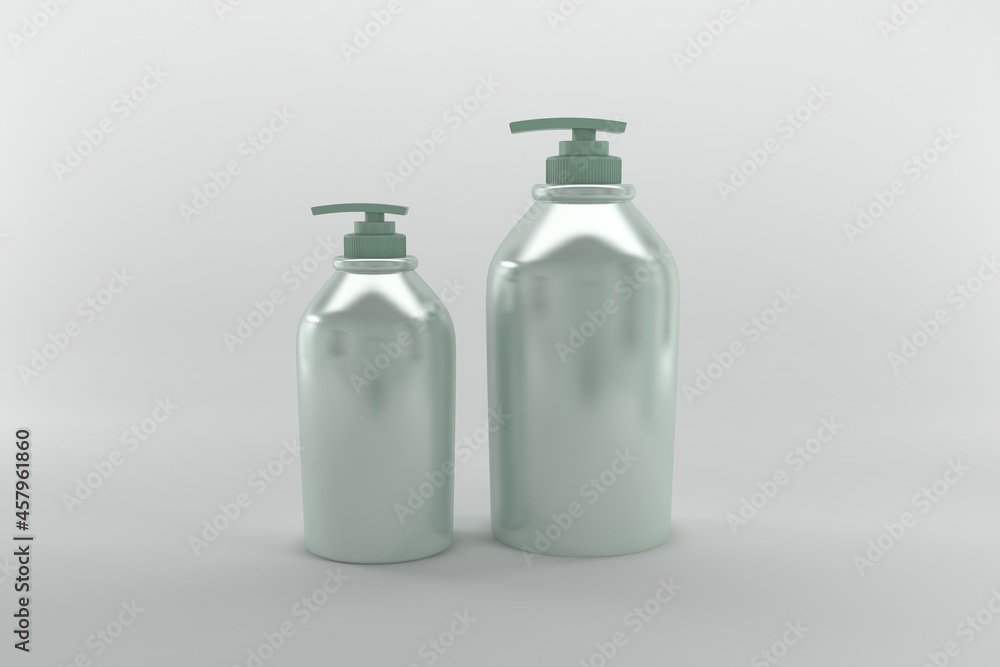3D Rendered Bottles Mockup Template 3D Rendered Bottles Mockup Template